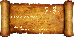 Fiser Zoltán névjegykártya