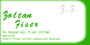 zoltan fiser business card